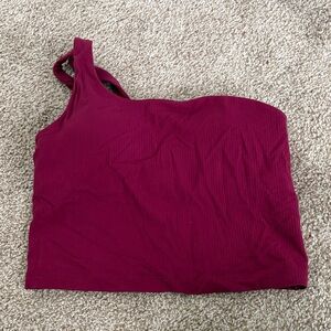 lululemon athletica Dark Red One-Shoulder Camisole
